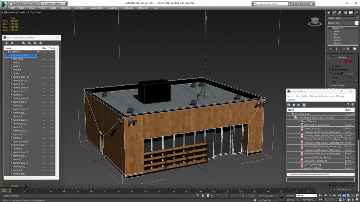 Small Shop Building 3D model