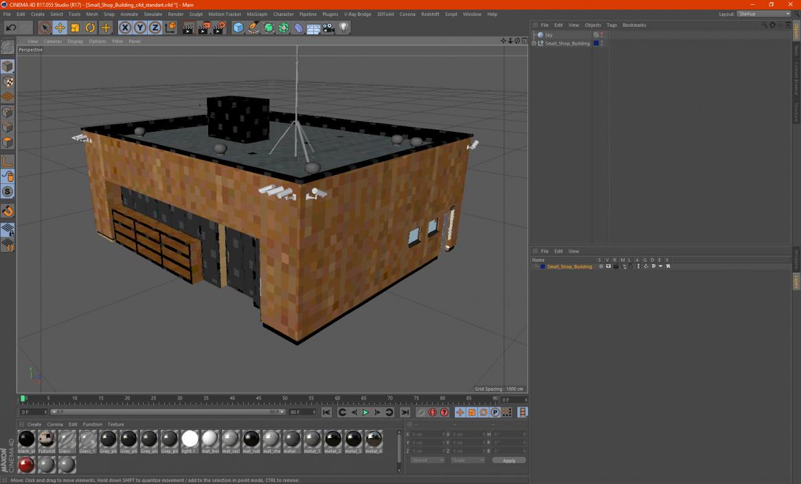 Small Shop Building 3D model