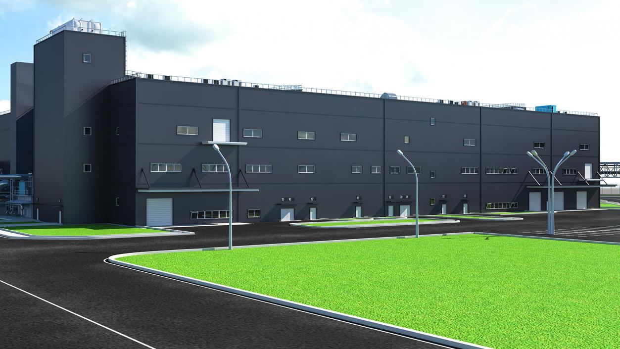 3D model Giant Manufacturing Plant