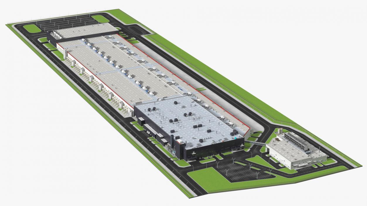 3D model Giant Manufacturing Plant