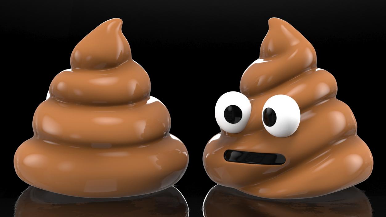 Neutral Face Poop Emoji Smile 3D model