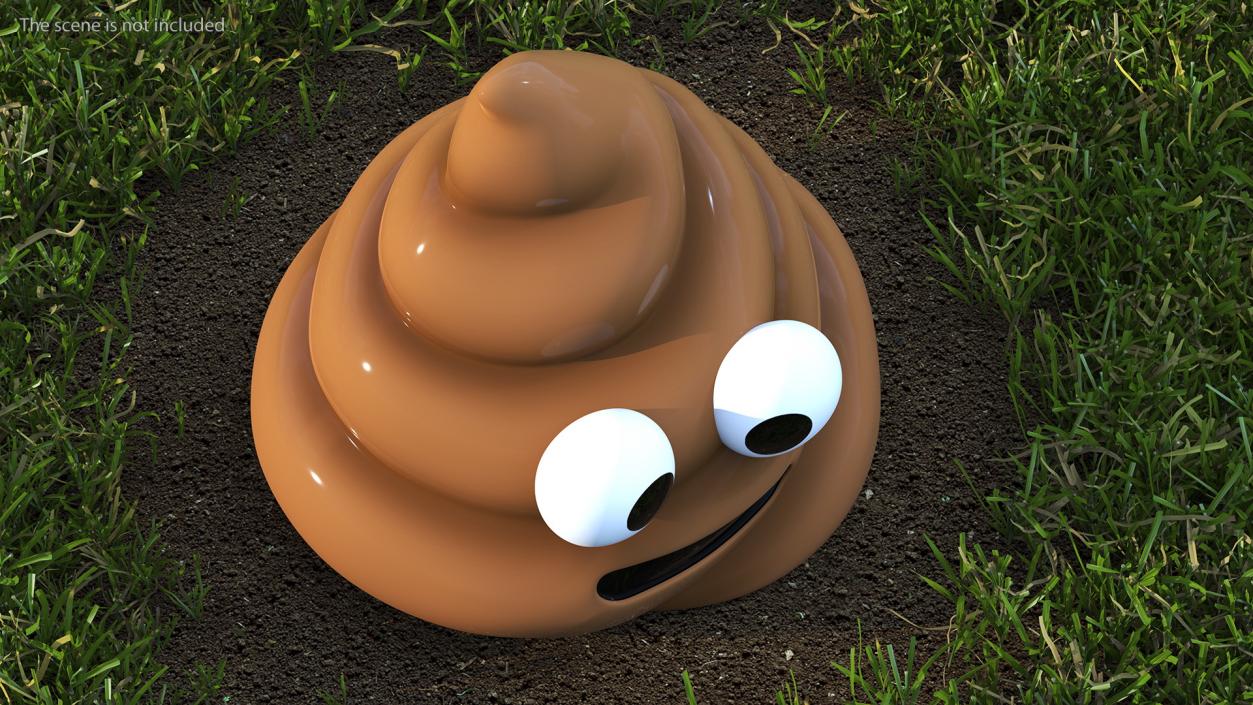 Neutral Face Poop Emoji Smile 3D model