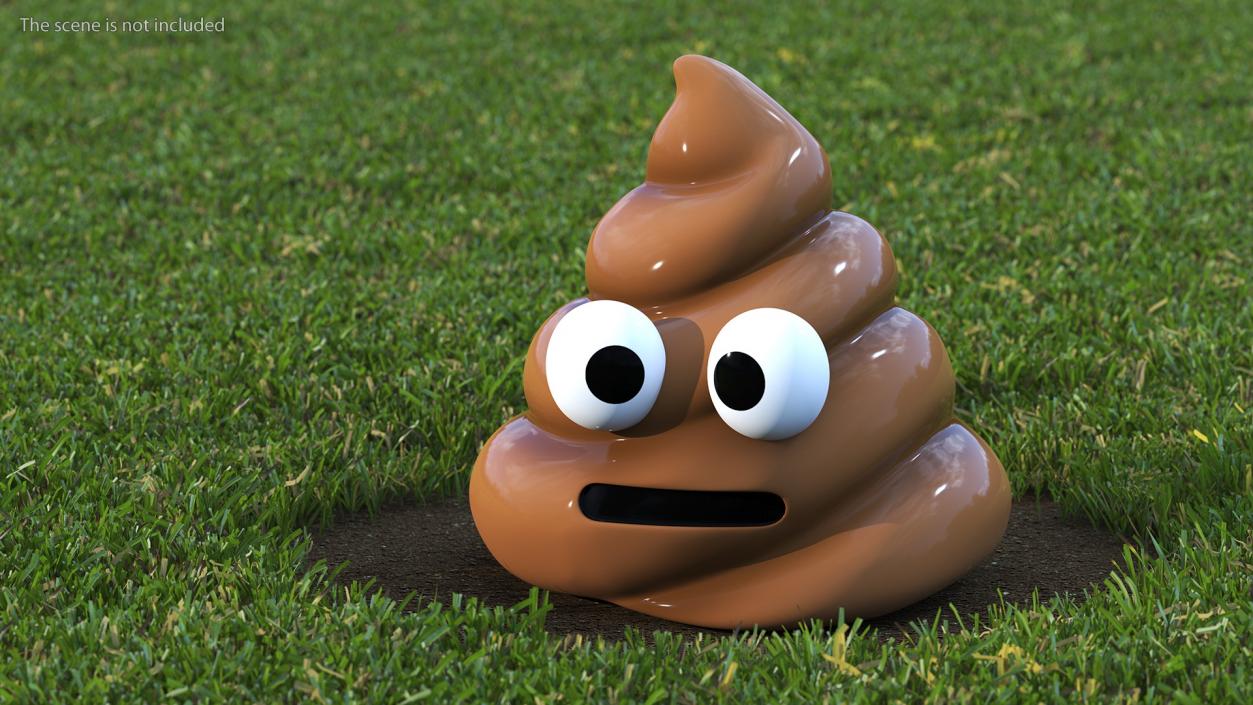 Neutral Face Poop Emoji Smile 3D model