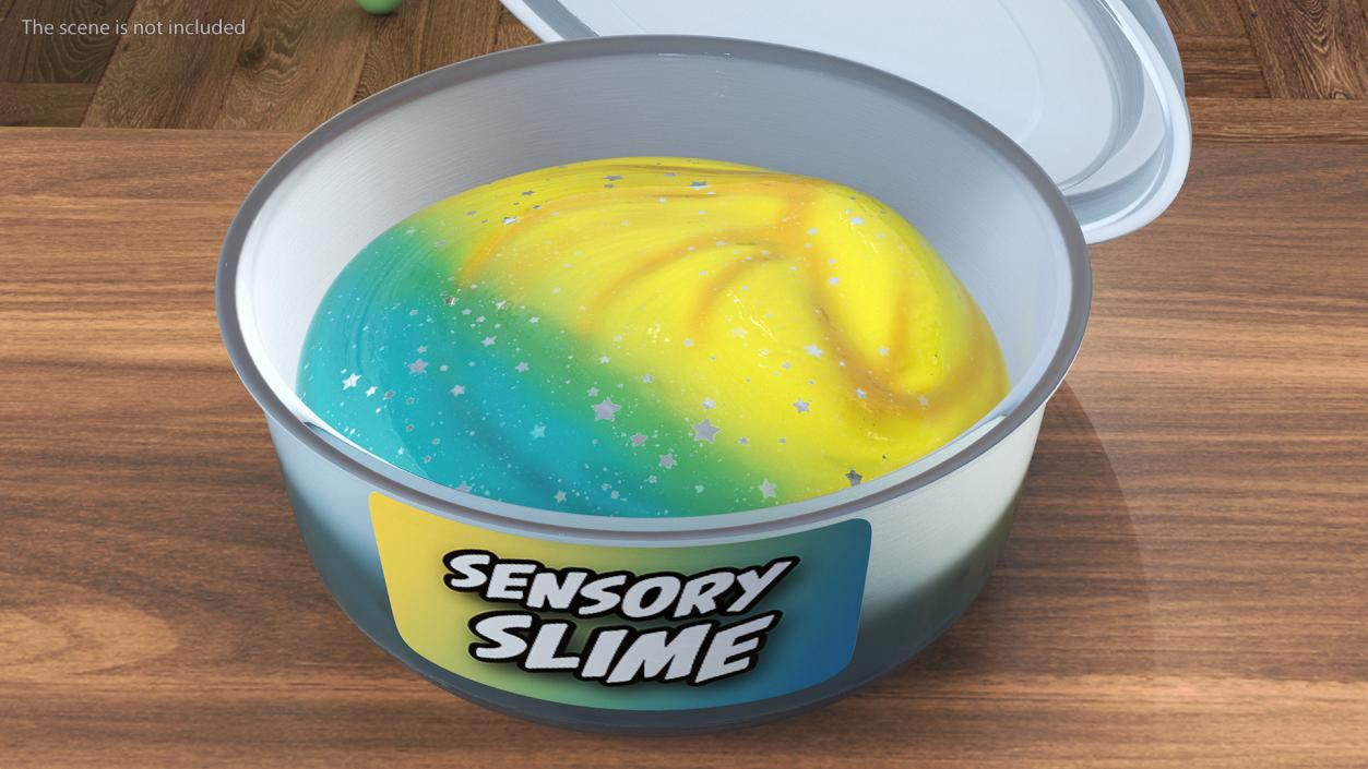 3D Blue Yellow Pot Toy Slimes