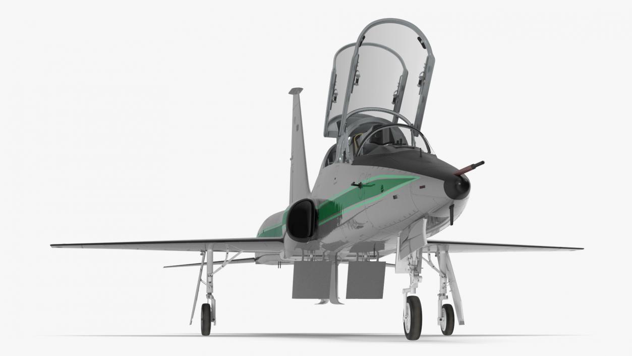 3D Two-seat Supersonic Jet Trainer Grey Rigged model