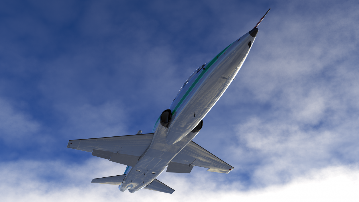 3D Two-seat Supersonic Jet Trainer Grey Rigged model