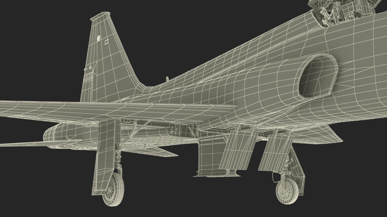 3D Two-seat Supersonic Jet Trainer Grey Rigged model