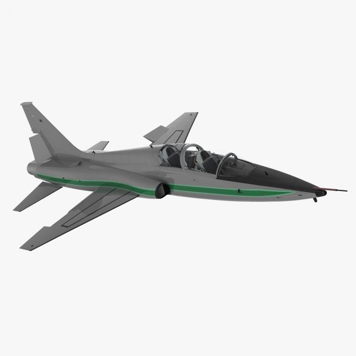 3D Two-seat Supersonic Jet Trainer Grey Rigged model