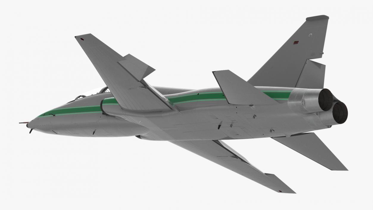 3D Two-seat Supersonic Jet Trainer Grey Rigged model