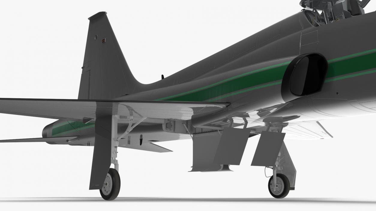 3D Two-seat Supersonic Jet Trainer Grey Rigged model