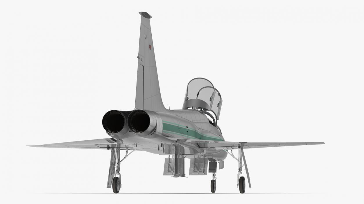 3D Two-seat Supersonic Jet Trainer Grey Rigged model