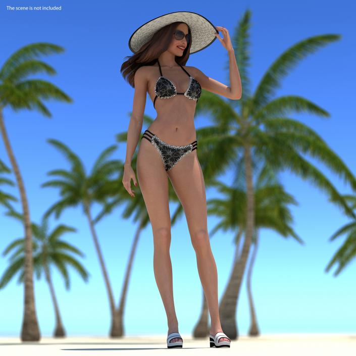 3D Bikini Woman Standing Pose