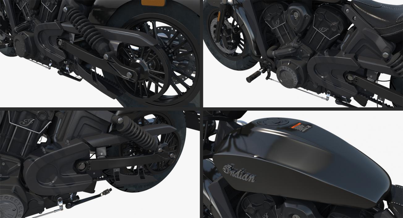 Motorcycle Indian Scout Sixty 2016 3D model