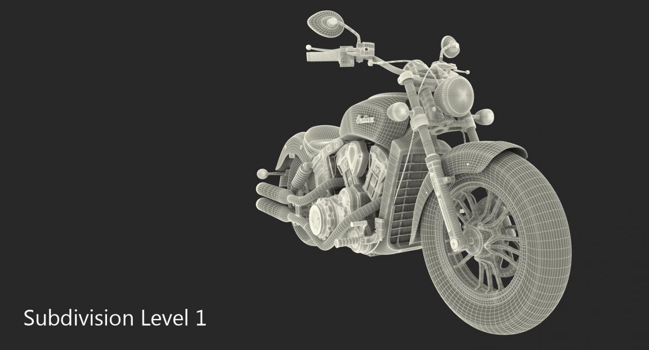 Motorcycle Indian Scout Sixty 2016 3D model