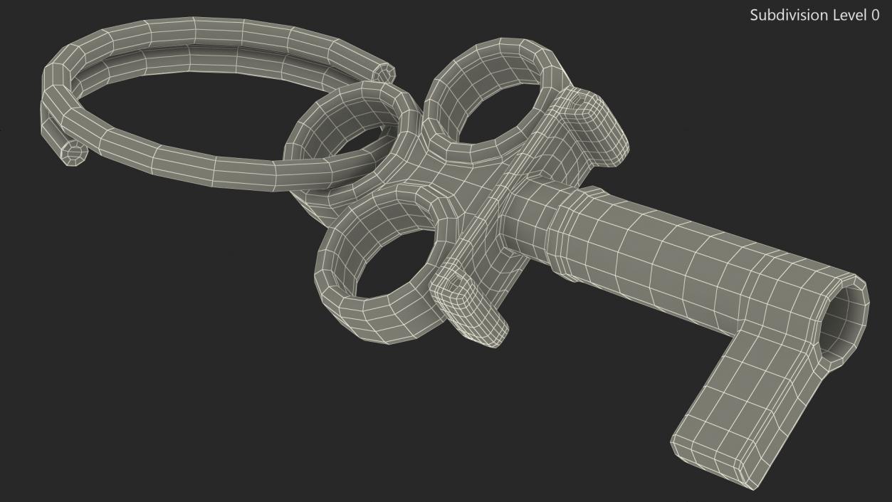 3D Handcuffs Key model