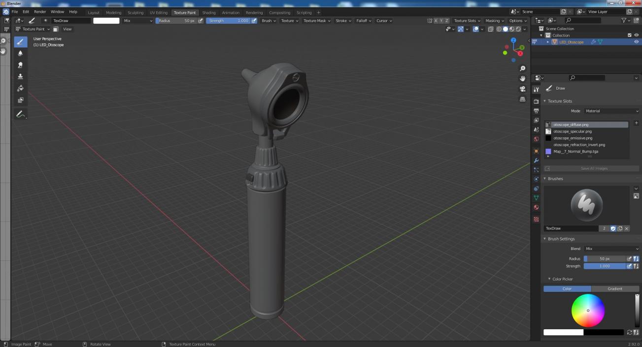 LED Otoscope 3D