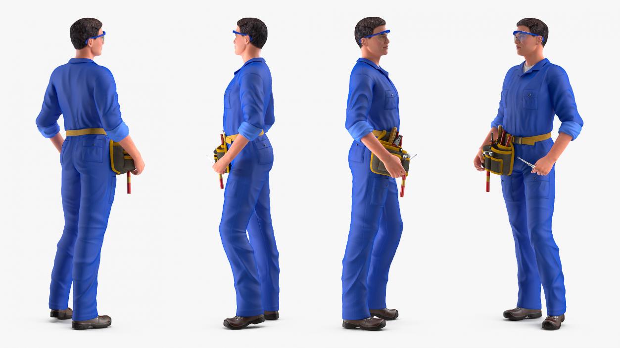 3D model Electrician Standing Pose