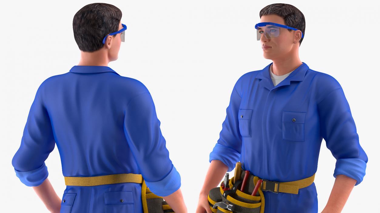 3D model Electrician Standing Pose