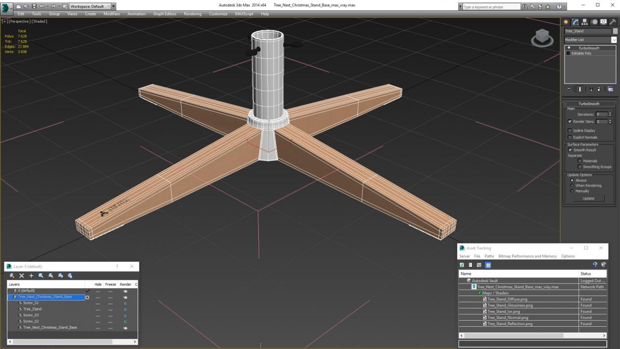 3D model Tree Nest Christmas Stand Base