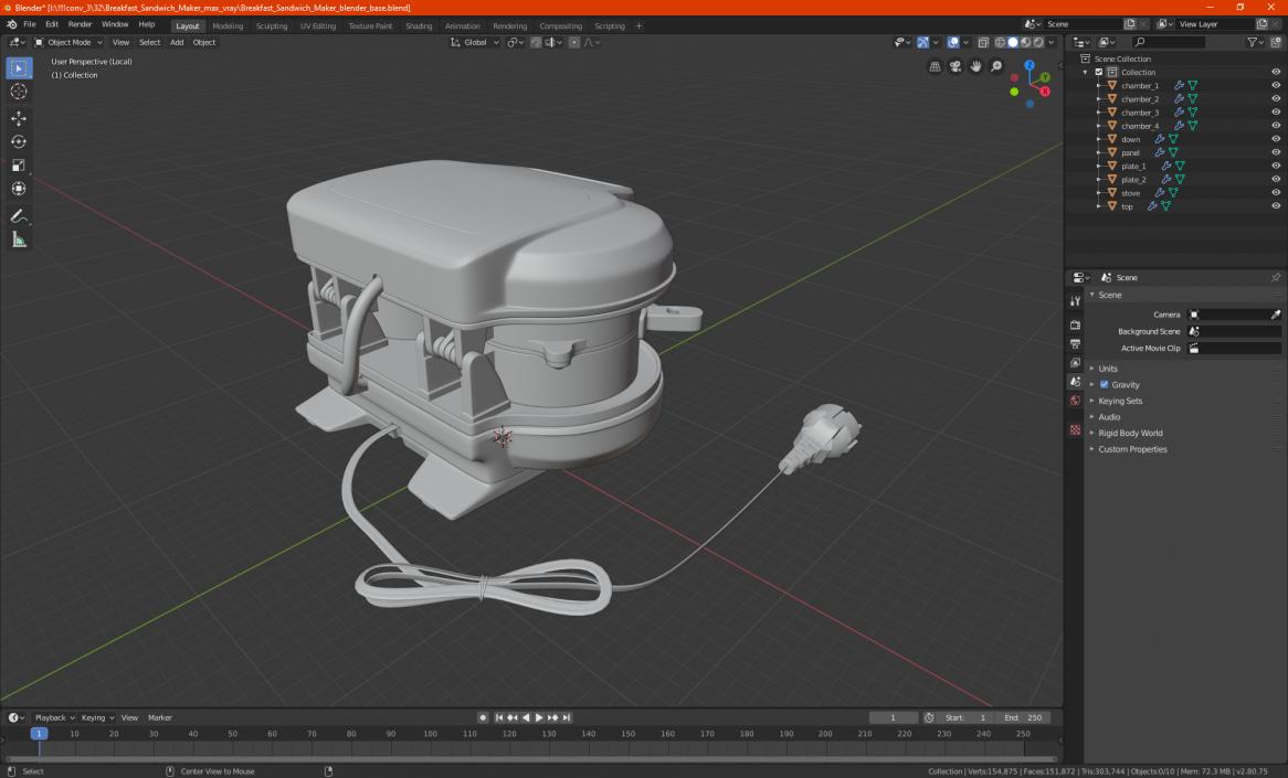 Breakfast Sandwich Maker 3D model