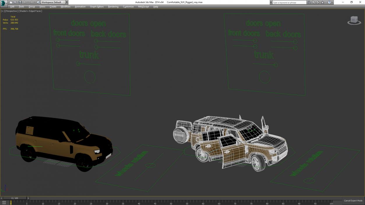 Comfortable SUV Rigged 3D