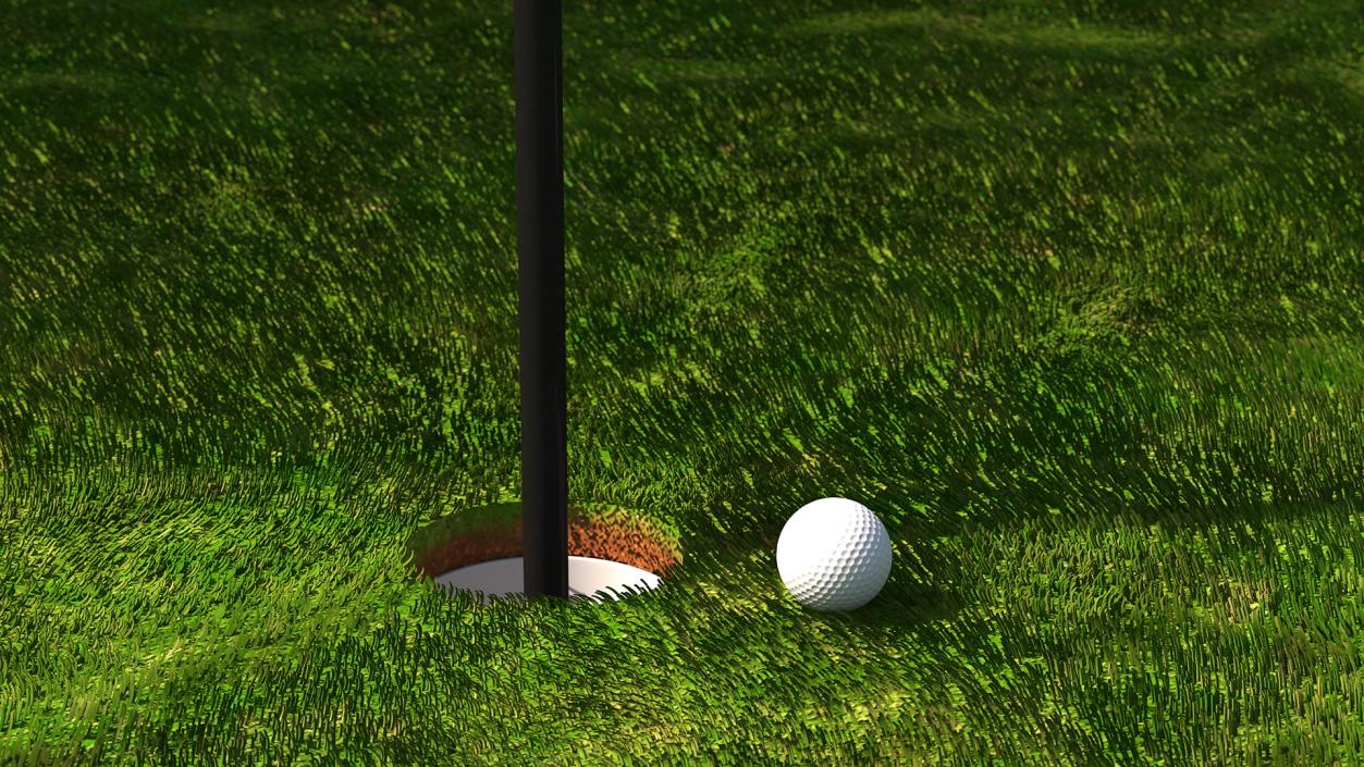 Golf Hole Place Fur 3D model