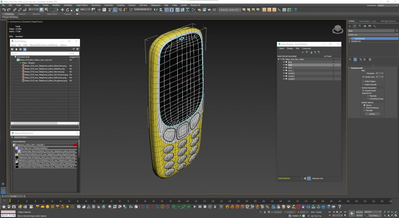 3D Nokia 3310 New Yellow