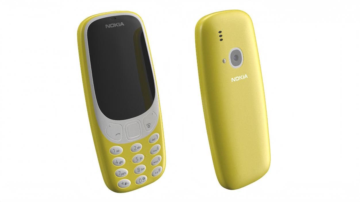 3D Nokia 3310 New Yellow