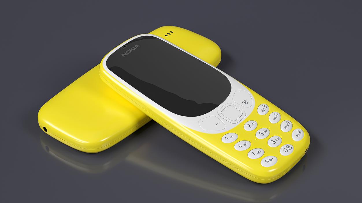 3D Nokia 3310 New Yellow