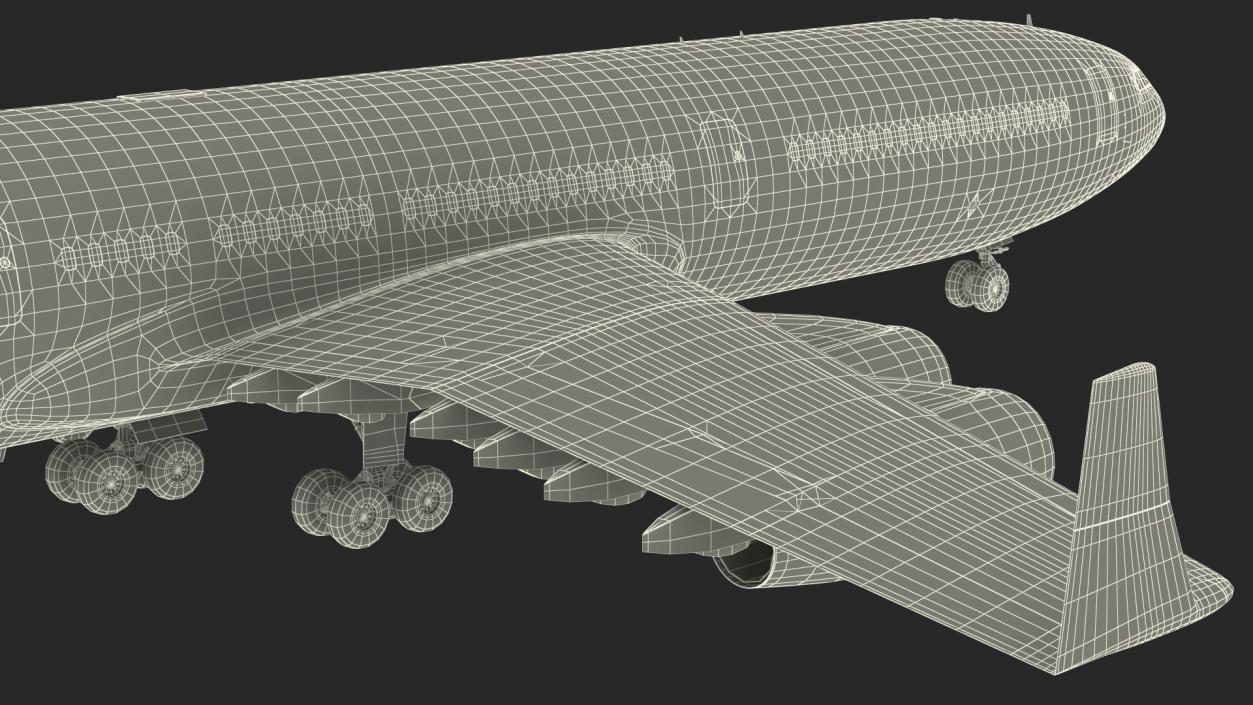 3D Aeroflot Cargo IL-96-400 Rigged