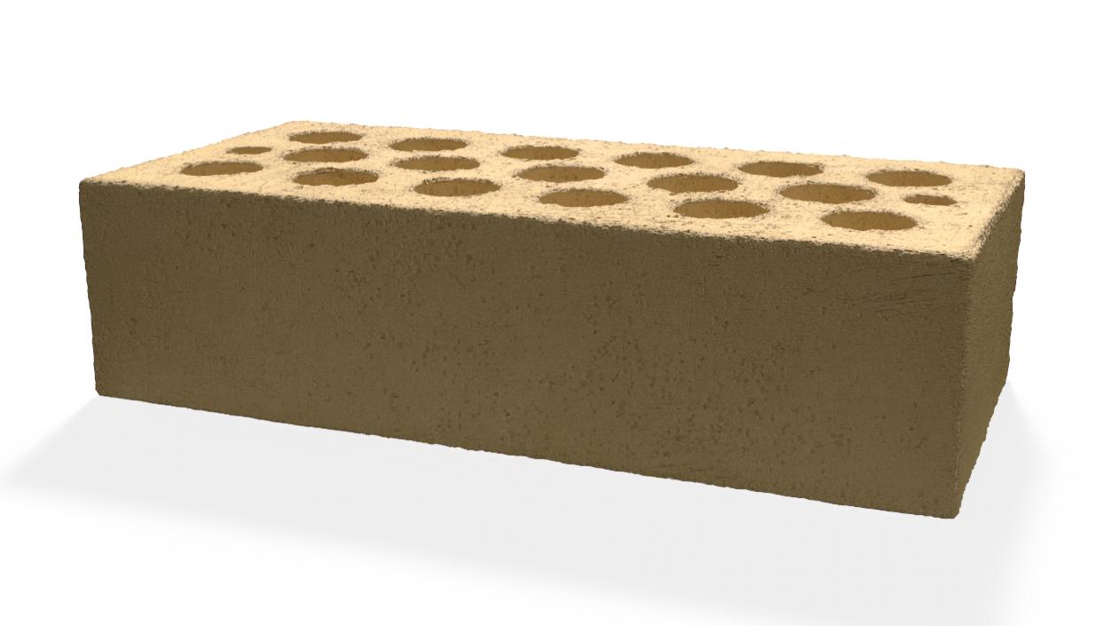 3D model Hollow Ochre Calcium Silicate Block