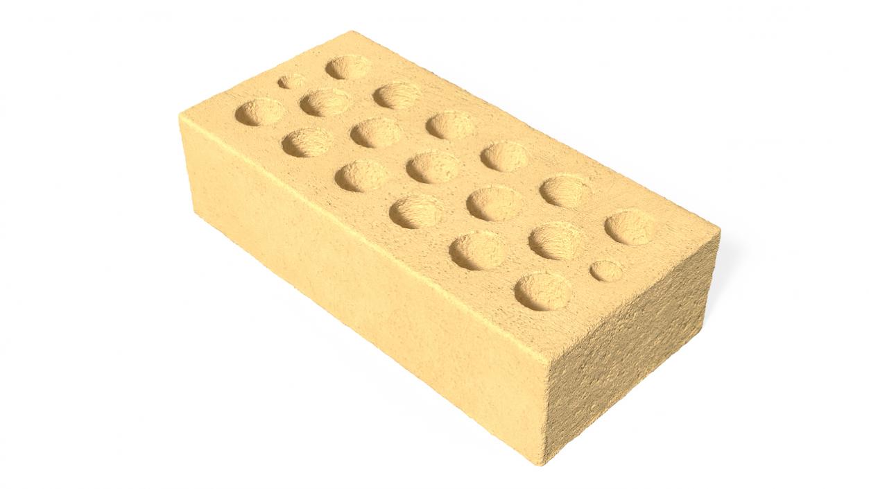 3D model Hollow Ochre Calcium Silicate Block