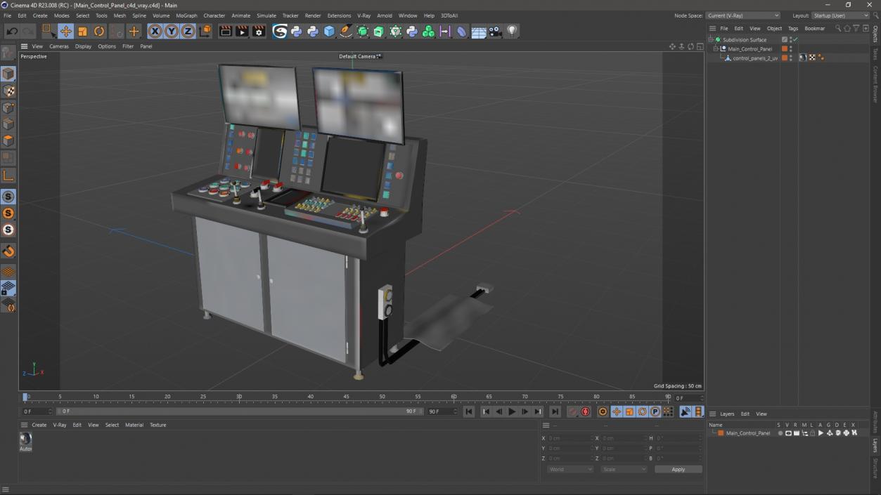 3D Main Control Panel model