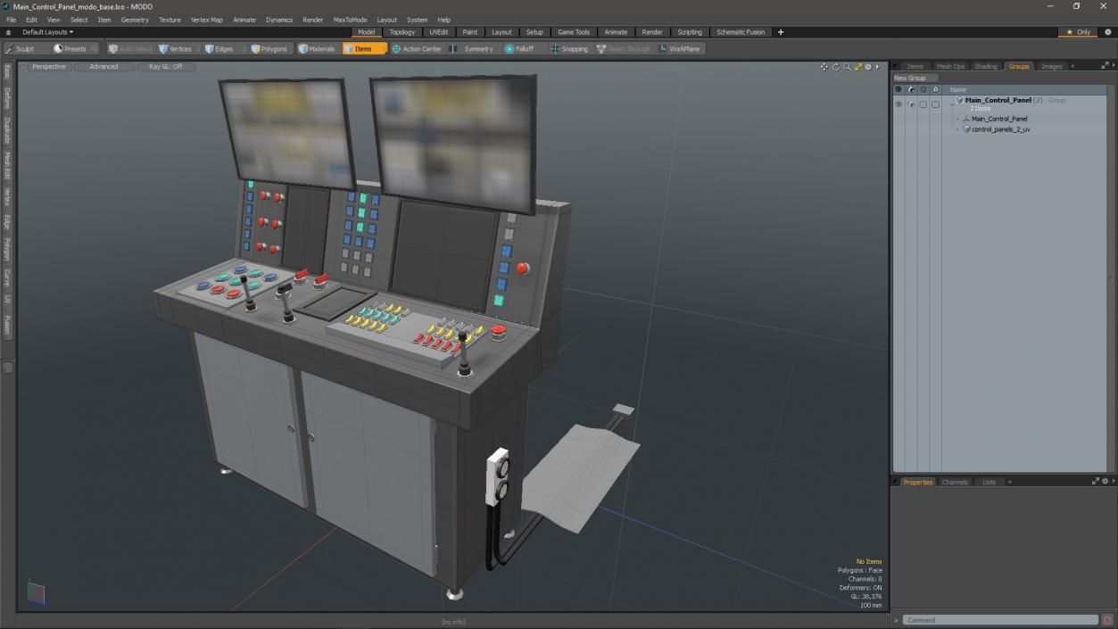 3D Main Control Panel model