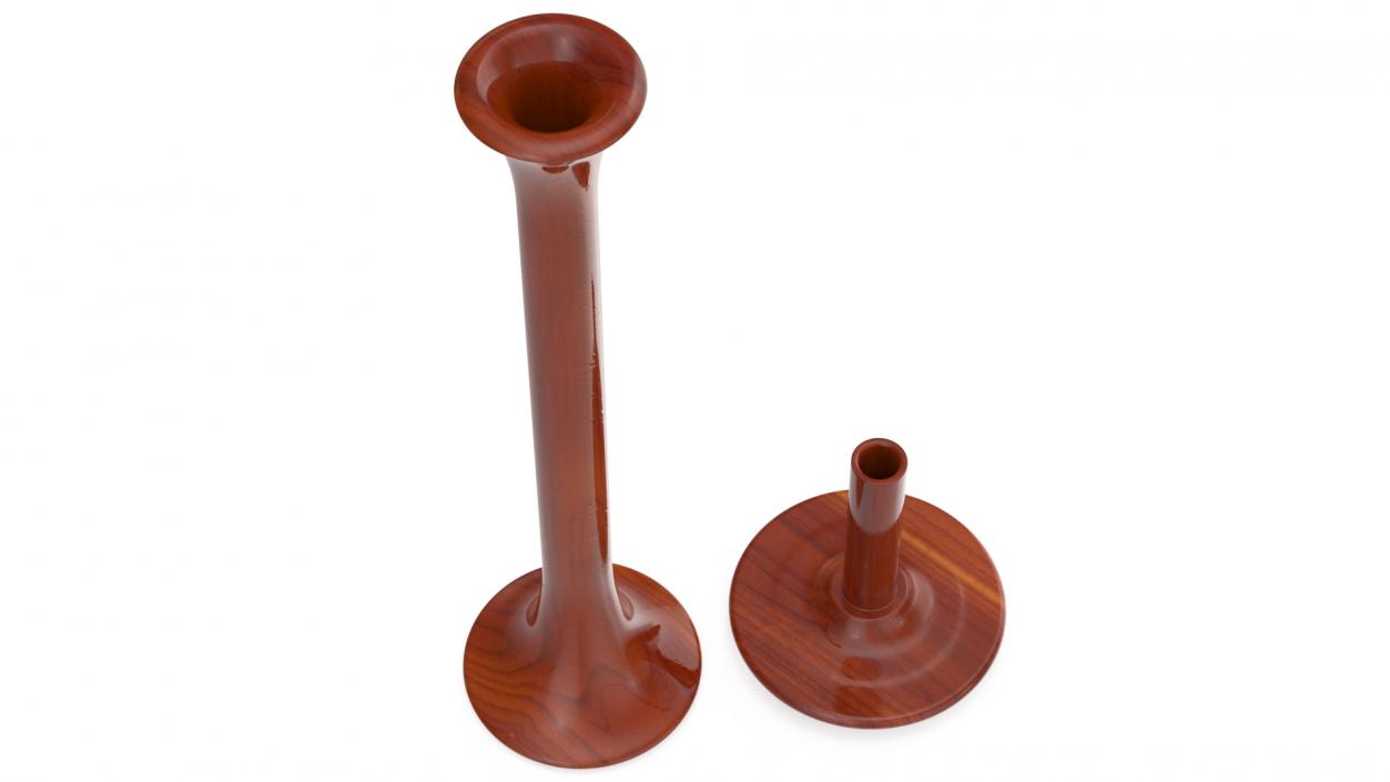 3D Antique Two Piece Monaural Stethoscope model