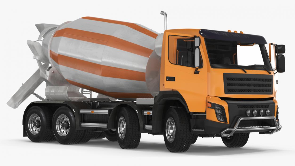 Concrete Mixer Truck Rigged 3D