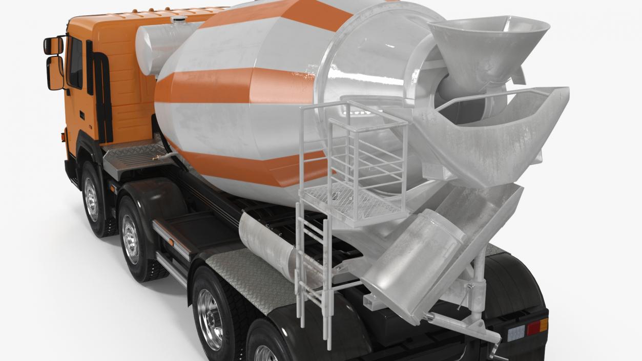 Concrete Mixer Truck Rigged 3D