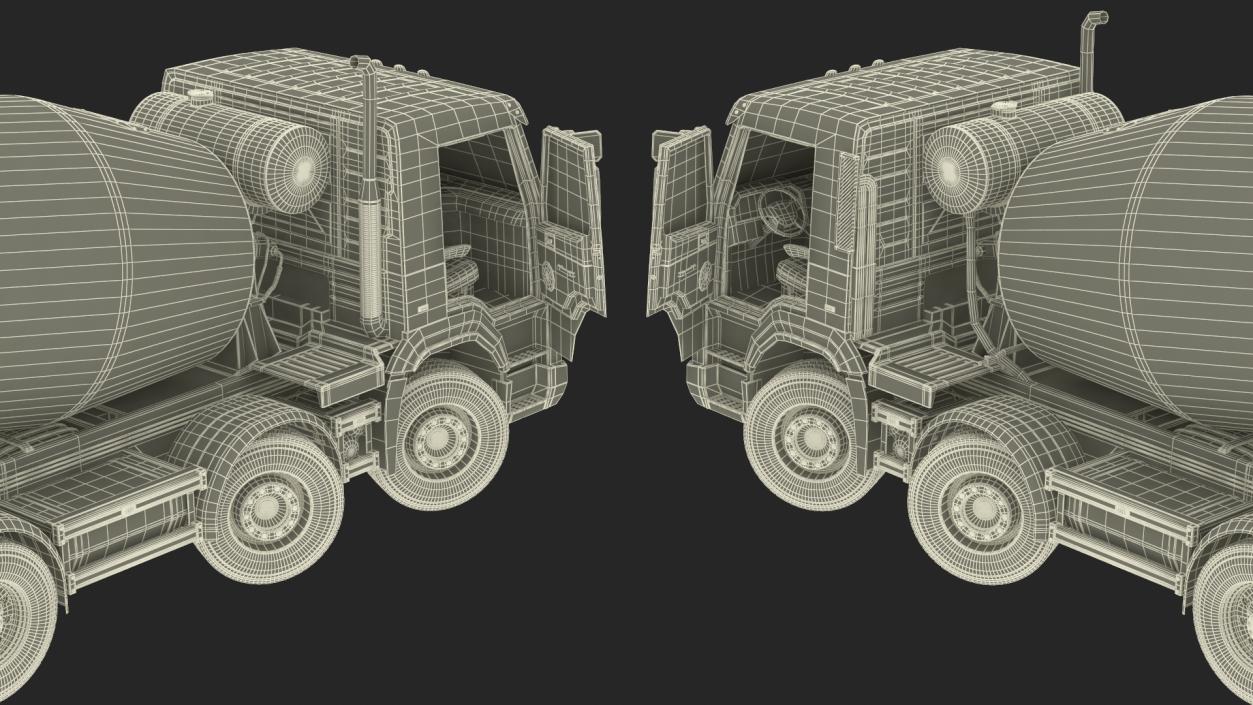 Concrete Mixer Truck Rigged 3D