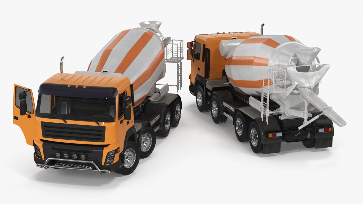 Concrete Mixer Truck Rigged 3D