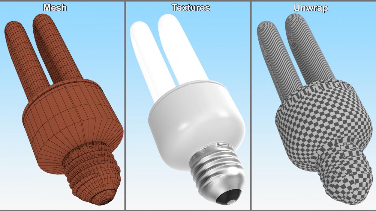 3D Energy Saving Bulb model