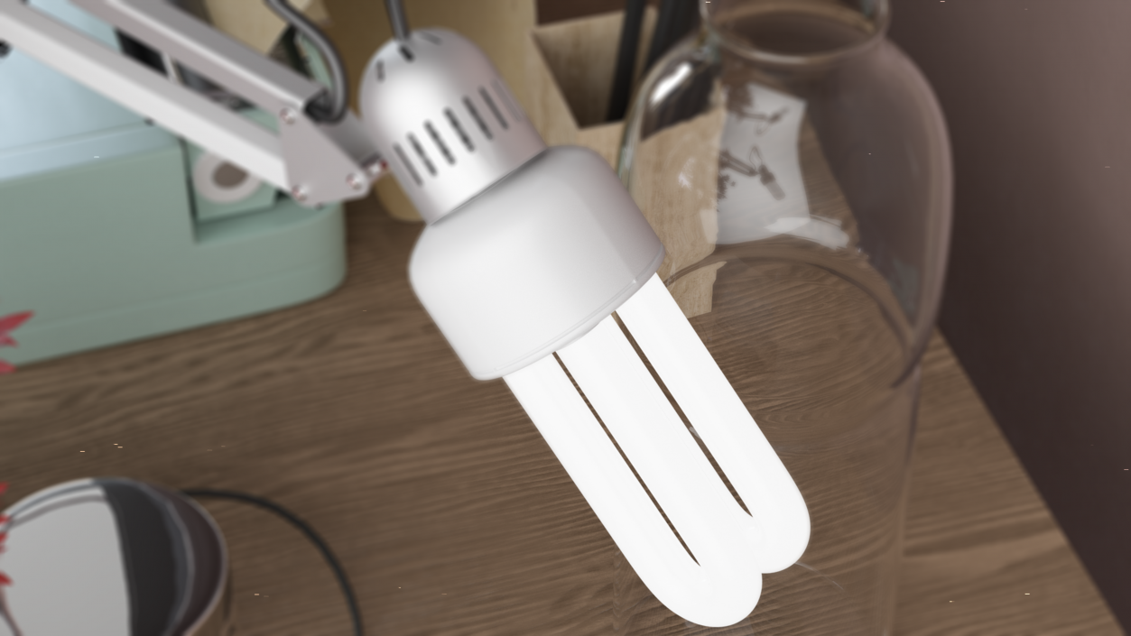 3D Energy Saving Bulb model