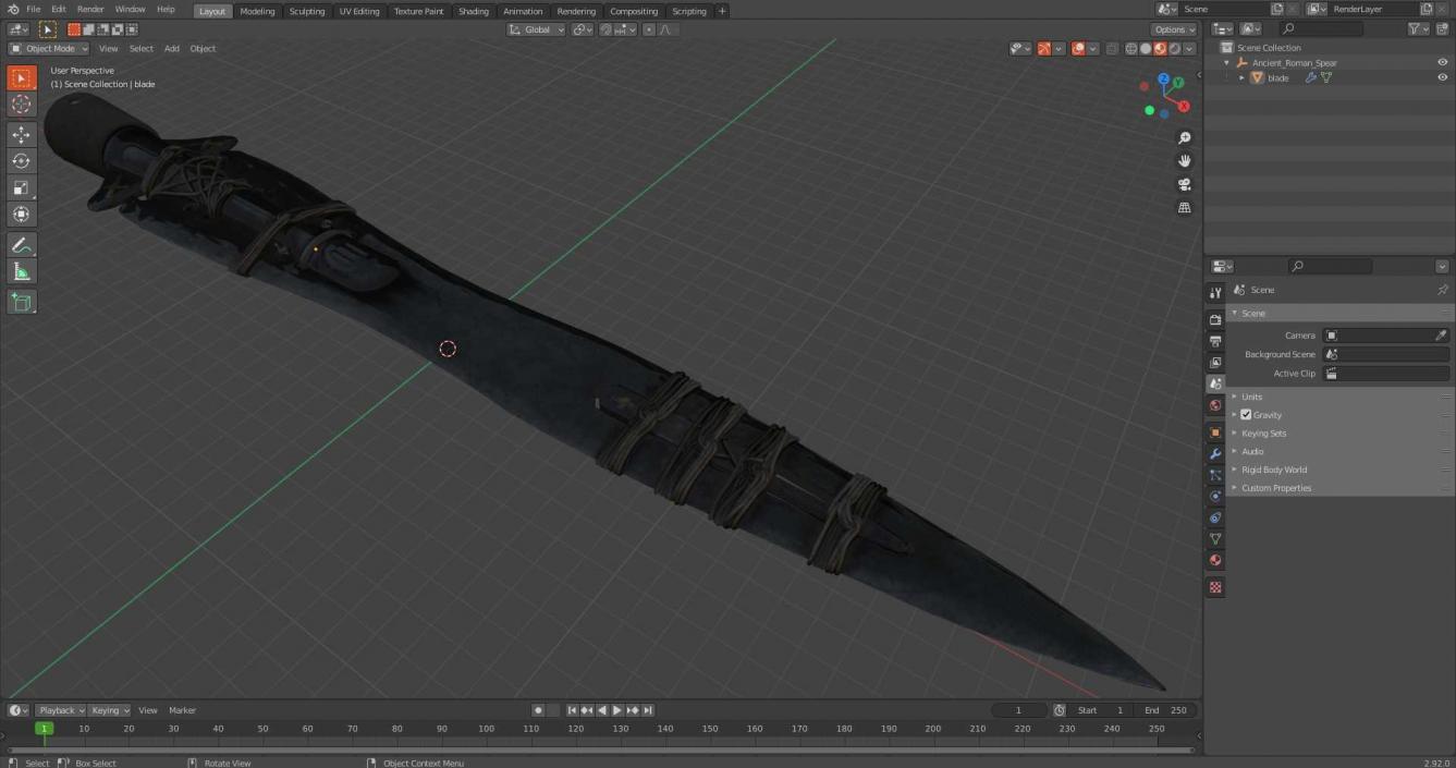 Ancient Roman Spear 3D model