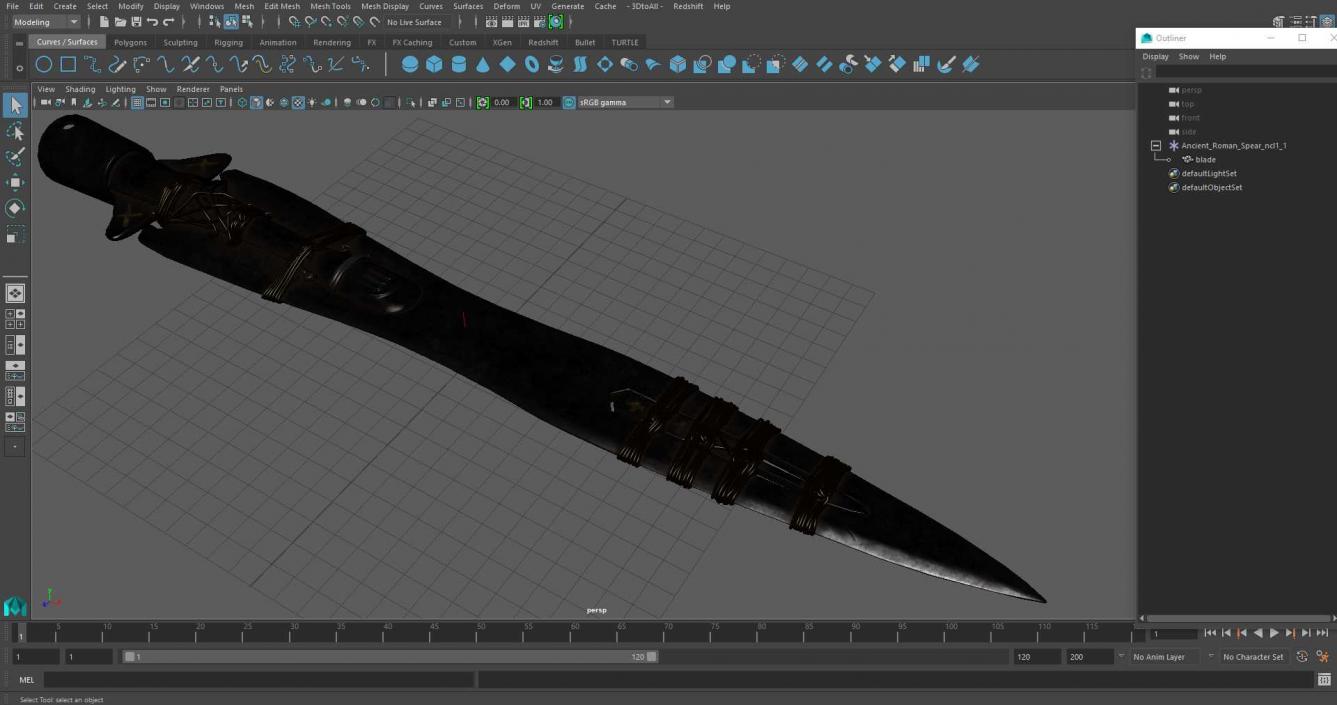 Ancient Roman Spear 3D model