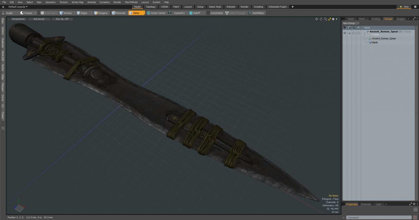 Ancient Roman Spear 3D model