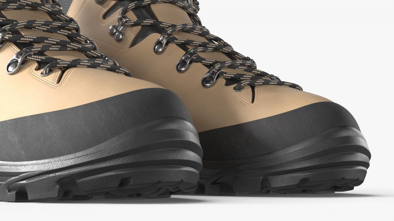 Boots for Hiking Beige 3D