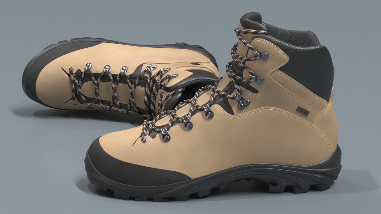 Boots for Hiking Beige 3D