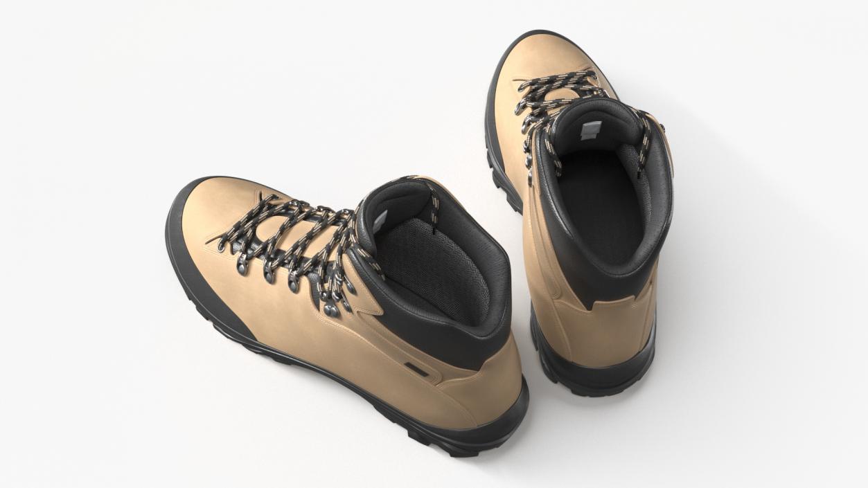 Boots for Hiking Beige 3D