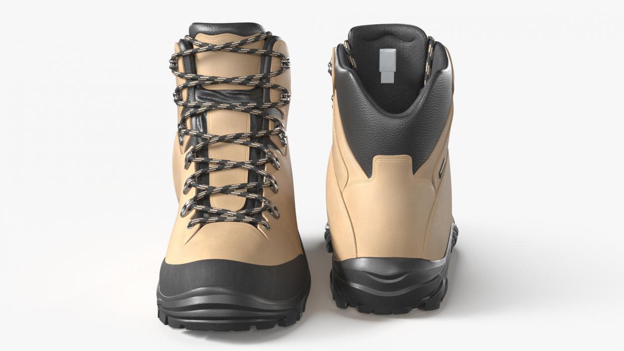 Boots for Hiking Beige 3D