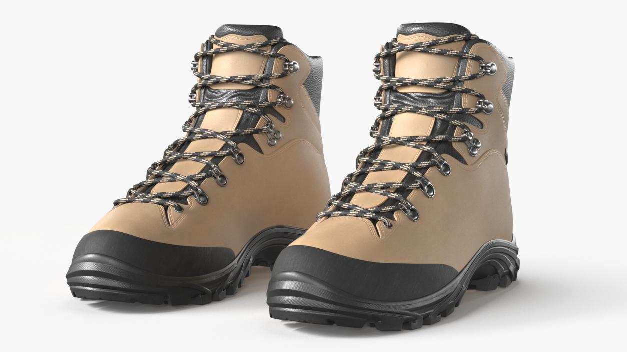 Boots for Hiking Beige 3D