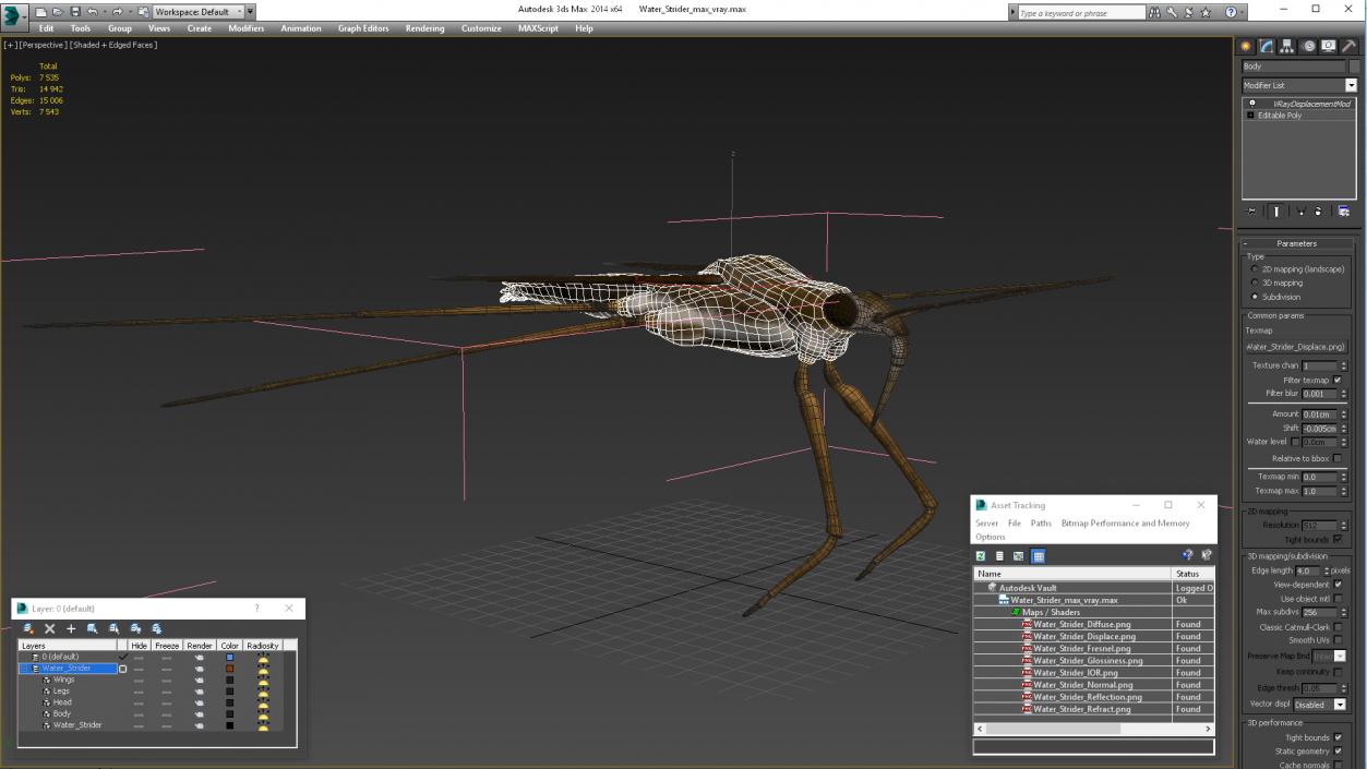 3D Water Strider model